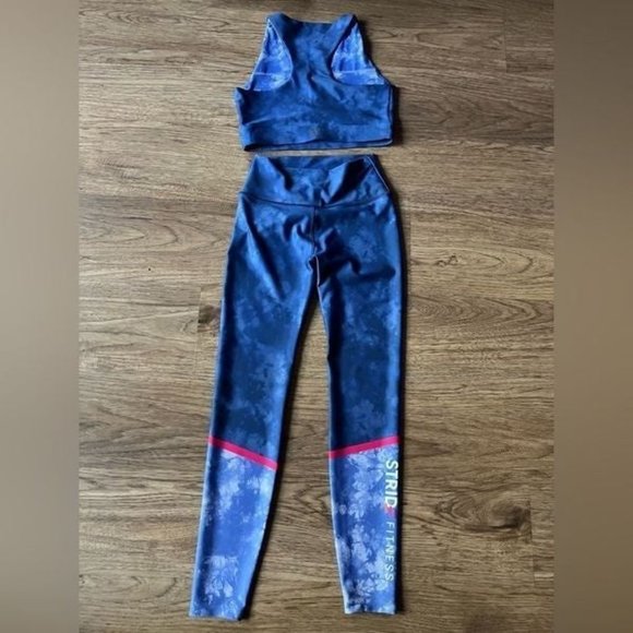 wear it to heart reversible blue legging and sport bra Sets size S - Picture 3 of 6